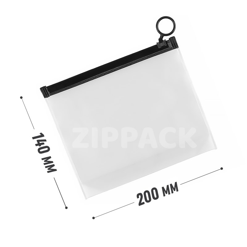 ПВХ ПАКЕТ С КОЛЬЦОМ 20х14 cм / плоское дно / матовый PVC200/140 - фото 10956
