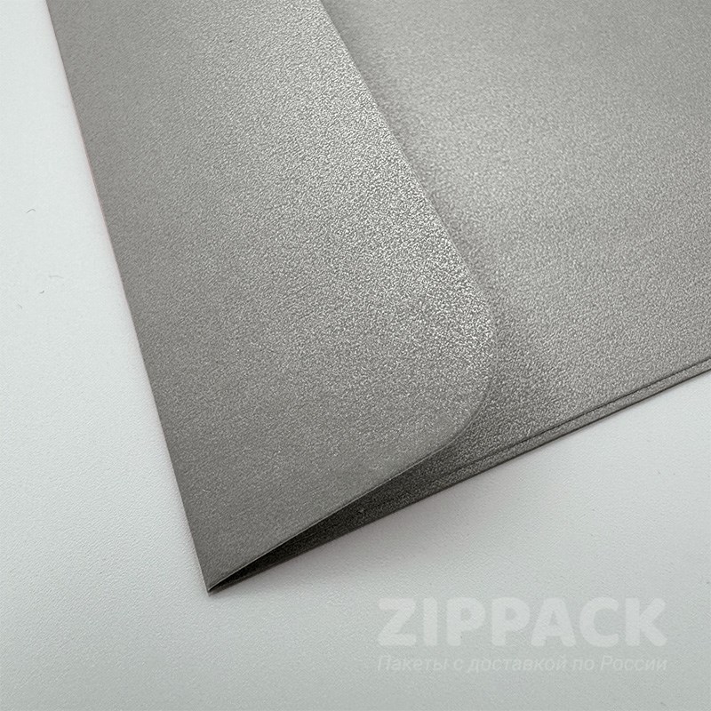 Квадратный конверт серебряный металлик 150х150 мм | 100 гр./м2 M-150-silver - фото 13144