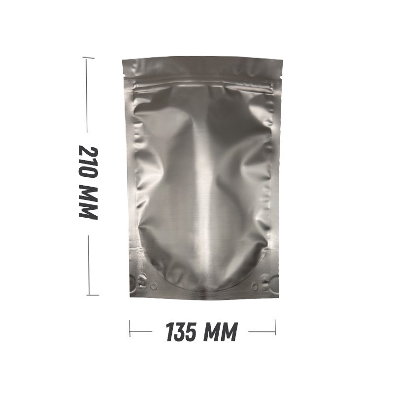 ДОЙ-ПАКЕТ СВЕТЛЫЙ МИНДАЛЬ 135х210 мм матовый металлизированный zip-lock D3270 - фото 15561