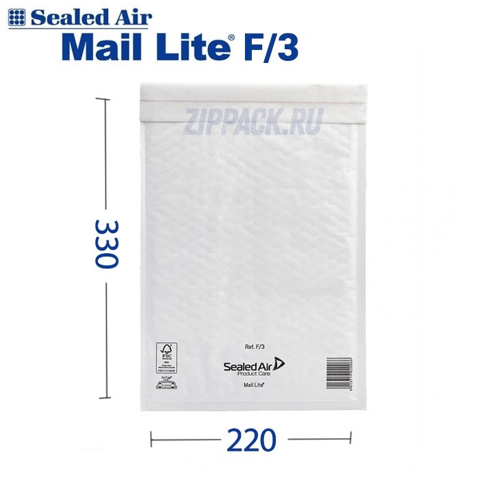 Пакет с пузырчатой пленкой MAIL LITE WHITE F/3 | 220х330 мм F/3 - фото 6579