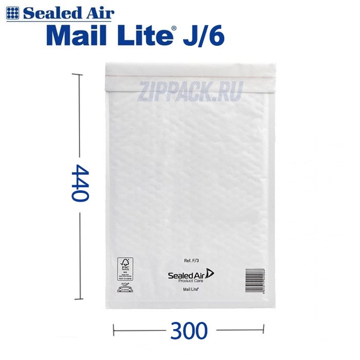Пакет с пузырчатой пленкой MAIL LITE WHITE J/6 | 300х440 мм J/6 - фото 6584