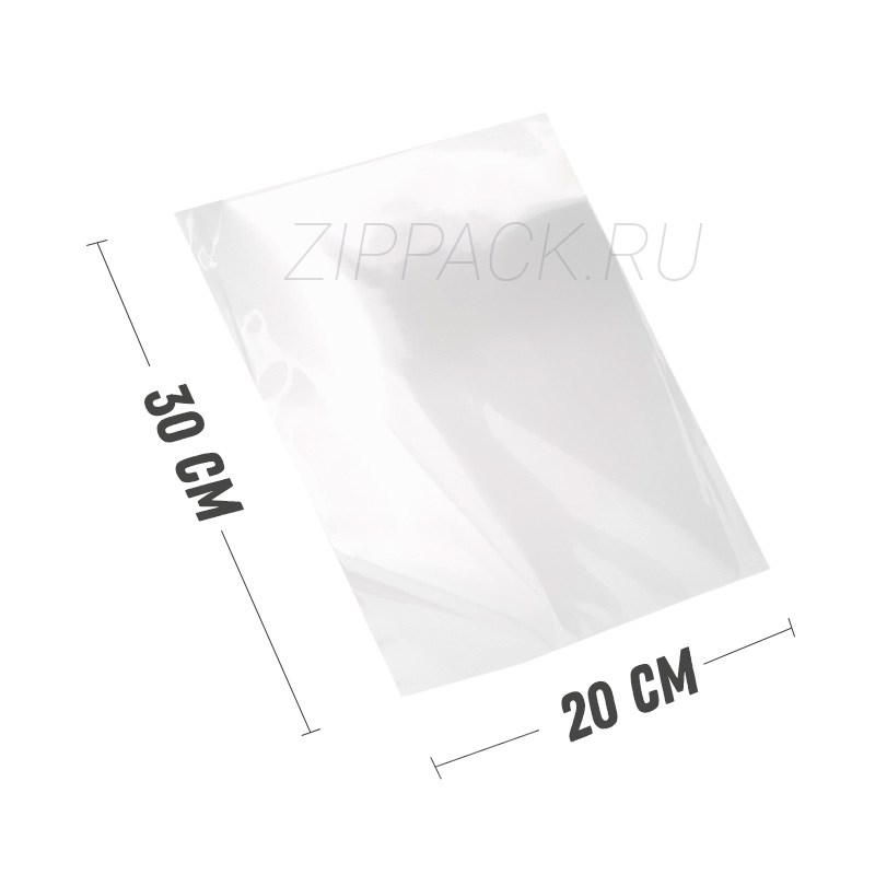 ПАКЕТ БОПП БЕЗ КЛАПАНА 20x30 см | 30 мкм PP200/300 - фото 9221