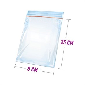 ПАКЕТ С ЗАМКОМ ZIP-LOCK 8х25 см / сверхпрочный 100 мкм ZIP100.8x25