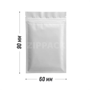 БЕЛЫЙ ТРЕХШОВНЫЙ ПАКЕТ 60х90 мм | с замком zip-lock FP6/9/white