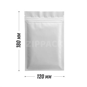 БЕЛЫЙ ТРЕХШОВНЫЙ ПАКЕТ 120х180 мм | с замком zip-lock FP12/18/white