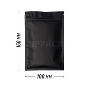 ЧЕРНЫЙ ТРЕХШОВНЫЙ ПАКЕТ 100х150 мм | с замком zip-lock FP10/15/black
