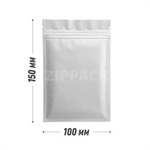 БЕЛЫЙ ТРЕХШОВНЫЙ ПАКЕТ 100х150 мм | с замком zip-lock FP10/15/white