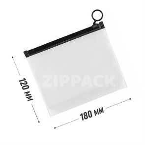 ПВХ ПАКЕТ С КОЛЬЦОМ 18х12 см / плоское дно / матовый PVC180/120