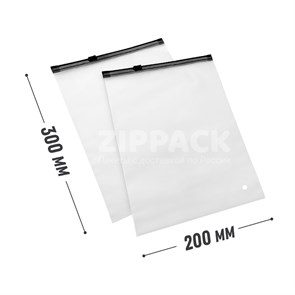СЛАЙДЕР С ЧЕРНЫМ БЕГУНКОМ 20х30 см | 70 мк slider20/30/blackzip