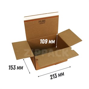Коробка быстросборная 213х153х109 мм с клеевым клапаном PS.502