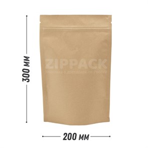 ДОЙ-ПАКЕТ 200х300 мм ИЗ КРАФТ-БУМАГИ | с замком zip-lock D1708