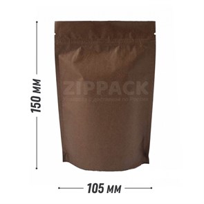 ДОЙ-ПАКЕТ 105х150 мм КОРИЧНЕВЫЙ КРАФТ | с замком zip-lock D1720