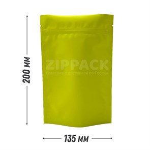 САЛАТОВЫЙ DOY-PACK 135х200 мм | Металлизированный матовый с замком zip-lock D3010