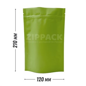 САЛАТОВЫЙ DOY-PACK 120х210 мм | Металлизированный матовый с замком zip-lock D3080