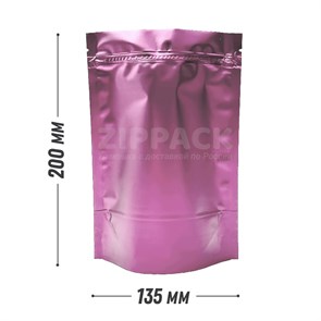 СВЕТЛО-СИРЕНЕВЫЙ DOY-PACK 135х200 мм | Металлизированный с замком zip-lock D3070