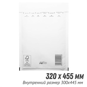 Пакет пузырчатый с клеевым клапаном AirPro J/19 (белый крафт) J/6, J/19