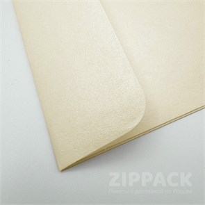 Квадратный конверт кремовый металлик 170х170 мм | 100 гр./м2 M-170-cream