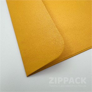 Квадратный конверт ярко-золотой металлик 170х170 мм | 100 гр./м2 M-170-bright-gold