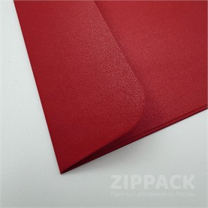 Квадратный конверт красный металлик 170х170 мм | 100 гр./м2 M-170-red
