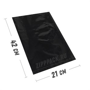 ЧЕРНЫЙ ПВД ПАКЕТ 210х420 мм / 75 мкм под запайку PVD210/420/50/black