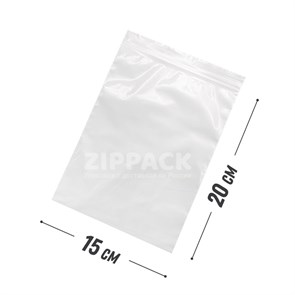 БЕЛЫЙ ZIP ПАКЕТ 15х20 см / 50 мк ZIP50.15х20/white
