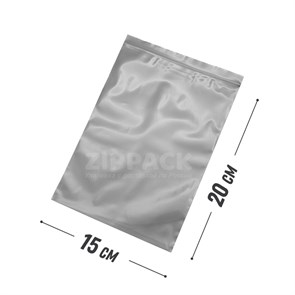 ZIP ПАКЕТ СЕРЕБРО 15х20 см / 80 мк ZIP80.15х20/silver