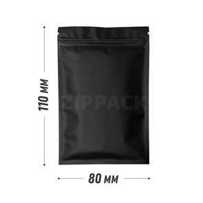 ЧЕРНЫЙ ТРЕХШОВНЫЙ ПАКЕТ 80х110 мм | с замком zip-lock FP8/11/black