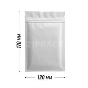 БЕЛЫЙ ТРЕХШОВНЫЙ ПАКЕТ 120х170 мм | с замком zip-lock FP12/17/white