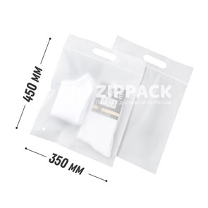 ZIP-LOCK ПАКЕТ 35х45 см С РУЧКОЙ | полупрозрачный eva 70 мкм ZIP350/450/R