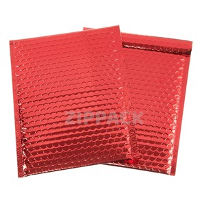КРАСНЫЙ ПАКЕТ 180x250 мм D/14, металлизированный с пузырчатой пленкой D/14 metal-red