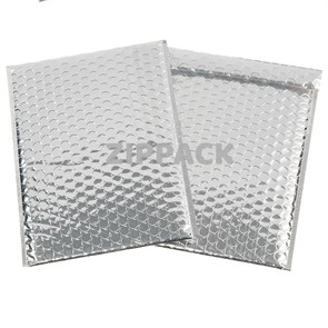 СЕРЕБРИСТЫЙ ПАКЕТ 165x165 мм, металлизированный с пузырчатой пленкой CD metal-silver