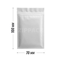 БЕЛЫЙ ТРЕХШОВНЫЙ ПАКЕТ 70х100 мм | с замком zip-lock FP7/10/white