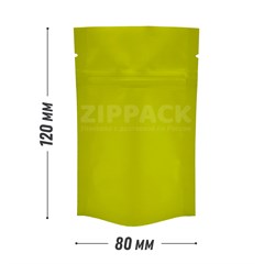 САЛАТОВЫЙ DOY-PACK 80х120 мм | Матовый с замком zip-lock D3015