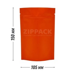 ОРАНЖЕВЫЙ DOY-PACK 105х150 мм | Матовый с замком zip-lock D3250