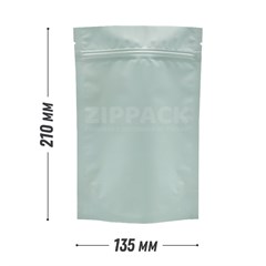 ГОЛУБОЙ DOY-PACK 135х210 мм | Металлизированный матовый с zip-lock D3240