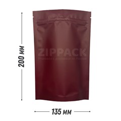 БОРДОВЫЙ DOY-PACK 135х200 мм | Матовый с замком zip-lock D3210