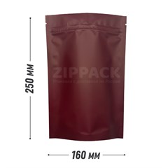 БОРДОВЫЙ DOY-PACK 160х250 мм | Матовый с замком zip-lock D3220