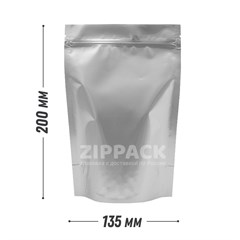 ДОЙ-ПАКЕТ ФОЛЬГИРОВАННЫЙ 135х200 мм с замком zip-lock D2502