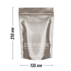 ДОЙ-ПАКЕТ СВЕТЛЫЙ МИНДАЛЬ 135х210 мм матовый металлизированный zip-lock D3270