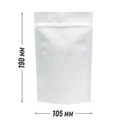 ДОЙ-ПАКЕТ 105х190 мм БЕЛЫЙ КРАФТ | с замком zip-lock D1740