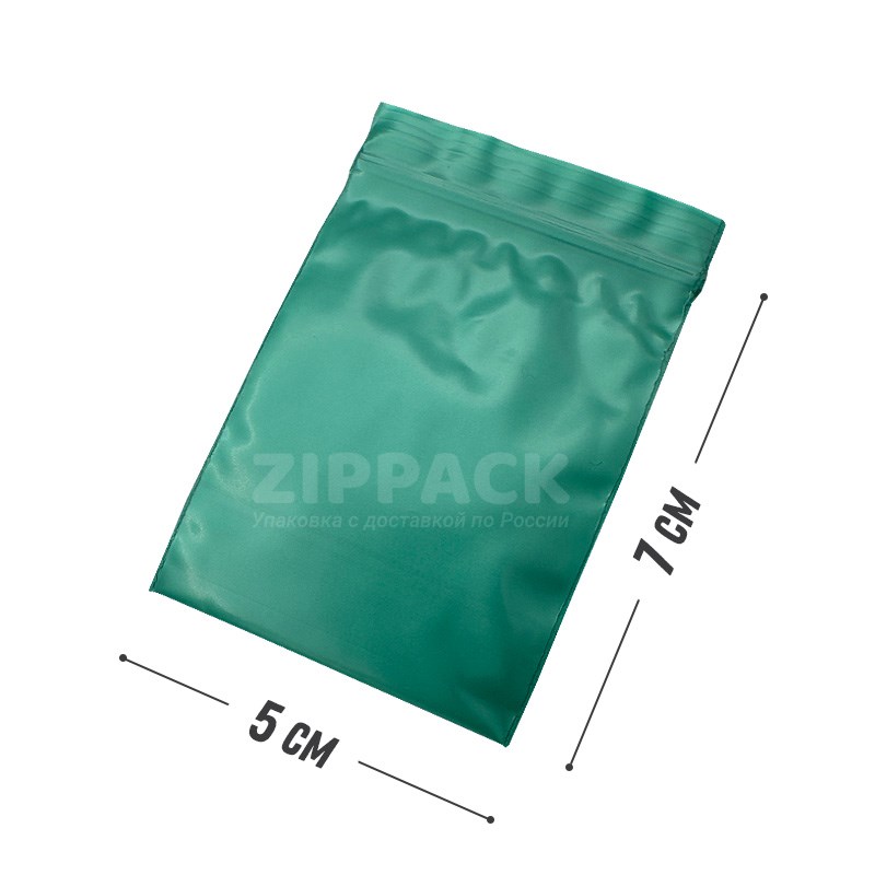 ГРИППЕРЫ ZIP-LOCK 5х7 см GREEN 60 мкм Россия ZIP60.5х7g
