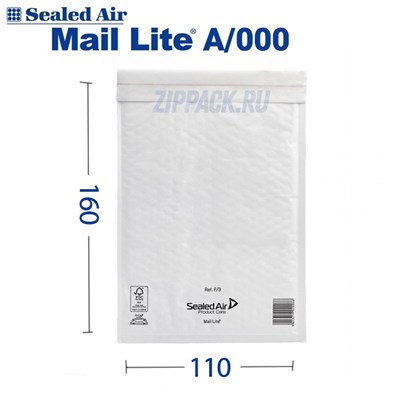 Пакет с пузырчатой пленкой MAIL LITE WHITE А/000 | 110х160 мм A/000