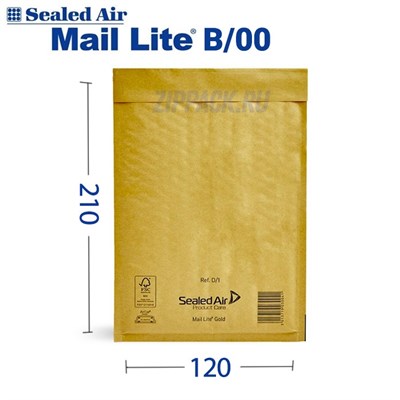 Пакет с пузырчатой пленкой MAIL LITE GOLD B/00 | 120х210 мм B/00-G