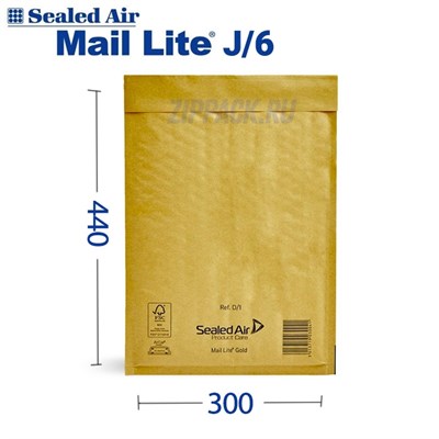 Пакет с пузырчатой пленкой MAIL LITE GOLD J/6 | 300х440 мм J/6-G