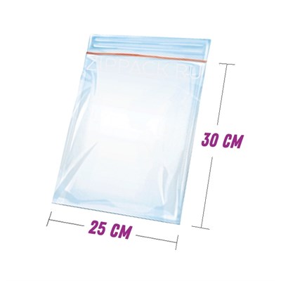 ПАКЕТЫ ZIP-LOCK 25*30 см 30 мкм ZIP30.25х30