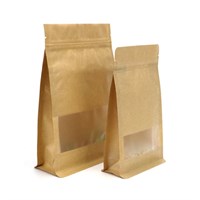 ВОСЬМИШОВНЫЙ КРАФТ ПАКЕТ ZIP-LOCK 135+65х225 мм С ОКНОМ P8019 - фото 6191