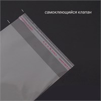 БОПП ПАКЕТ С КЛЕЕВЫМ КЛАПАНОМ 500х600+30 мм / 30 мкм PP50/60 - фото 6346