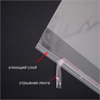 БОПП ПАКЕТ С КЛЕЕВЫМ КЛАПАНОМ 500х600+30 мм / 30 мкм PP50/60 - фото 6347