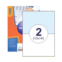Бумажные этикетки для принтера 210х148 мм  | 2 штуки на листе А4 40210148 - фото 6637