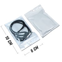 БЕЛЫЙ ZIP-LOCK ПАКЕТ 60х100 мм С ПРОЗРАЧНОЙ СТОРОНОЙ | европодвес SP6/10 - фото 7783